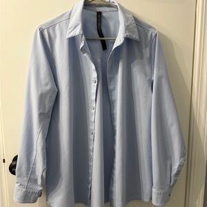 Lululemon New Venture Classic Starch Blue Dress Shirt Small
